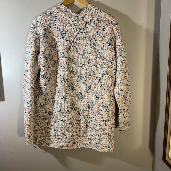 Moon & Madison Oversized Confetti Knit Cardigan Chunky Cream Chenille Cozy - Picture 4 of 4